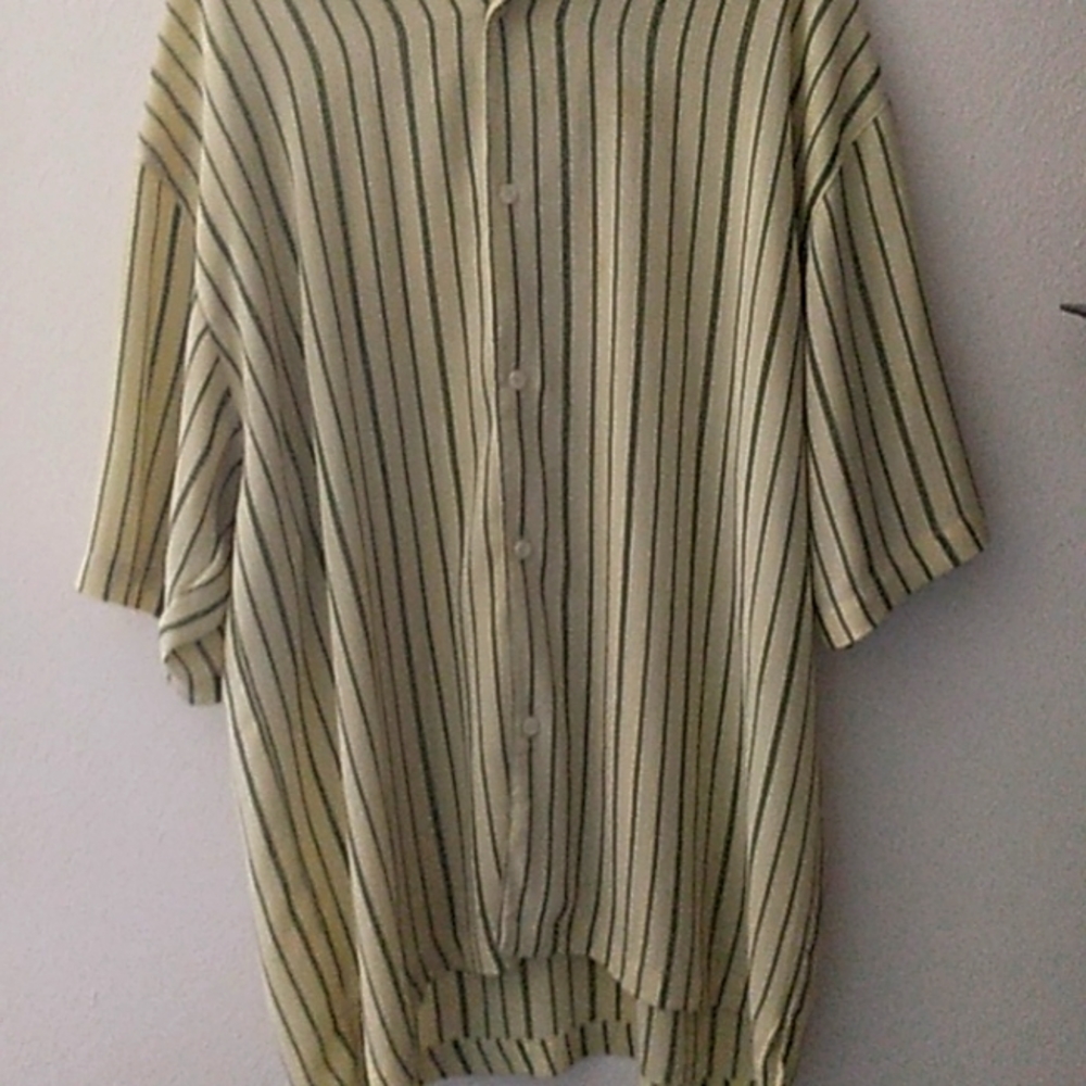 Syllables 2XL Striped Yellon Button donw